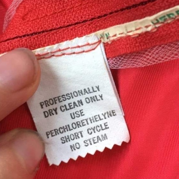 SOLD 70s does 50s VINTAGE Bright Red Party Dress - Picture 3 of 4